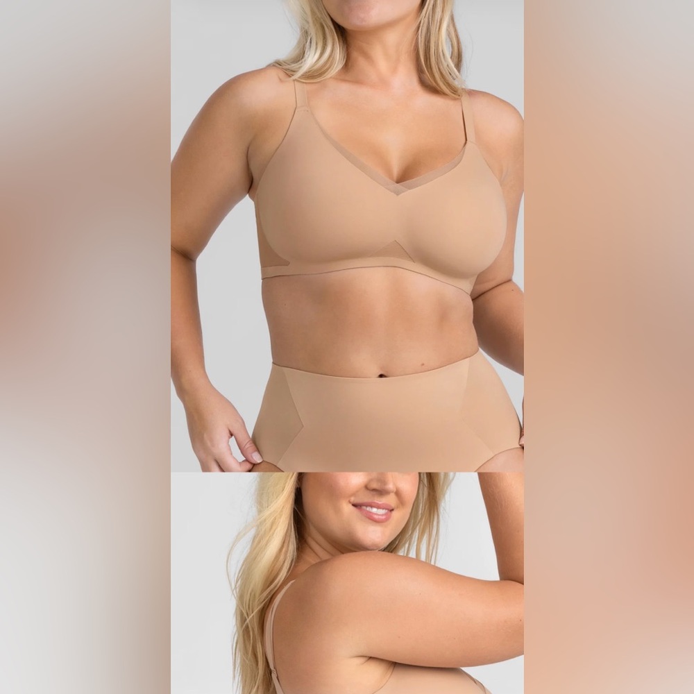 Lot of 2 Honeylove Crossover Bras Beige Tan Size 34B/C
New without tags